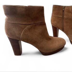 Nine West Tan Suede Heeled Boots